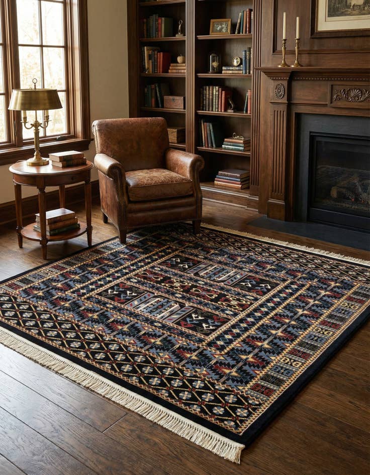 Detail image of 6' x 6' Bokhara Square Rug