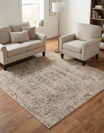 Beige Eliza Square Rug
