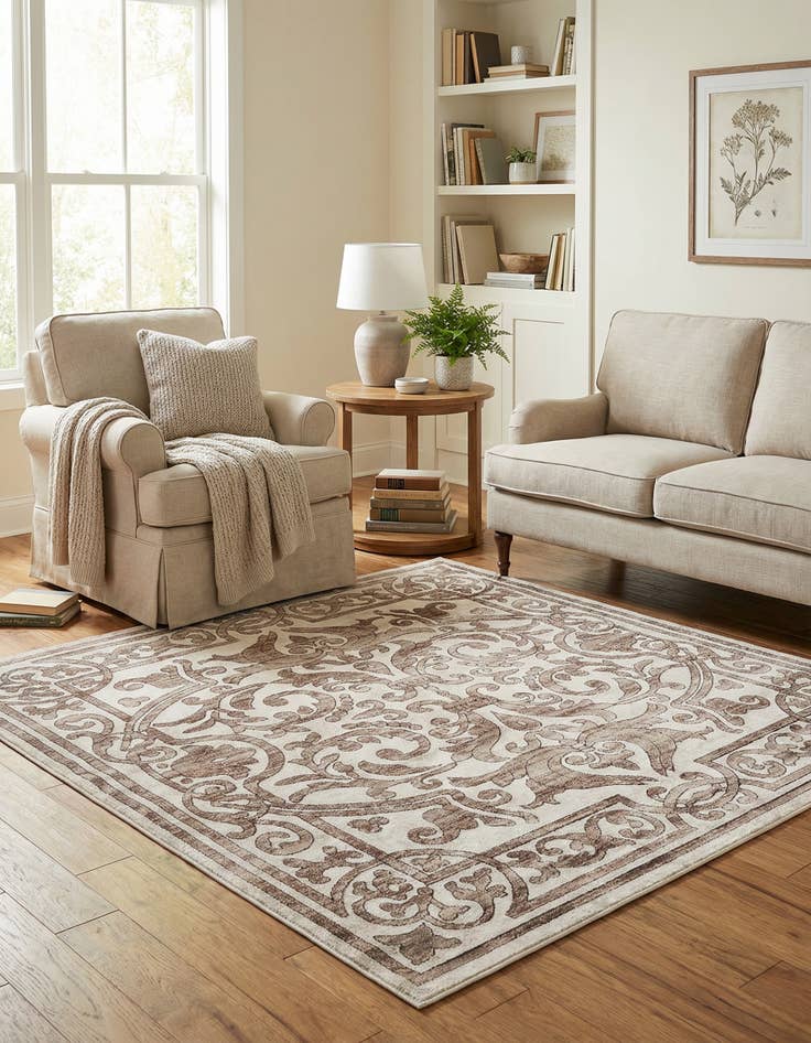 Detail image of 6' x 6' Hermitage Square Rug