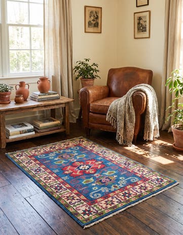 2' 9 x 4' 2 Hand Knotted Kazak Rug