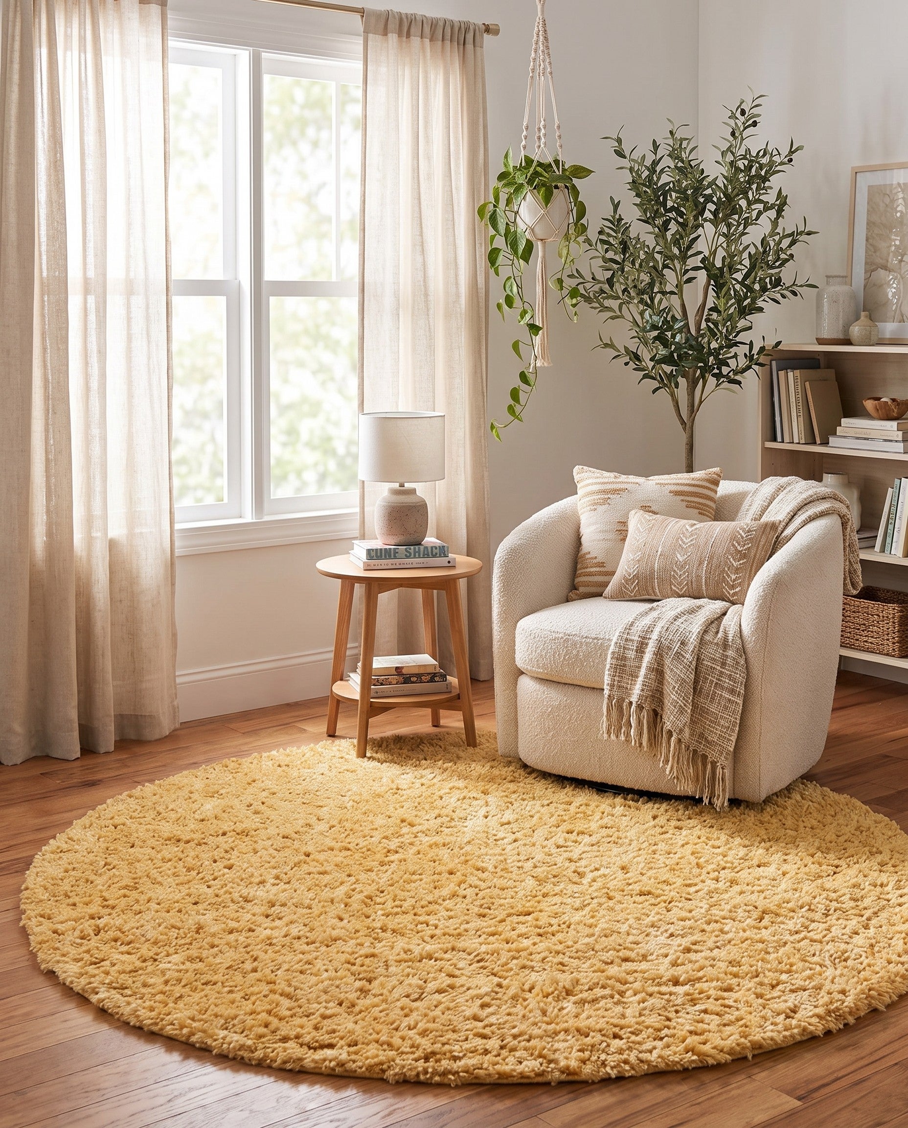 7' x 7' Zermatt Shag Round Rug