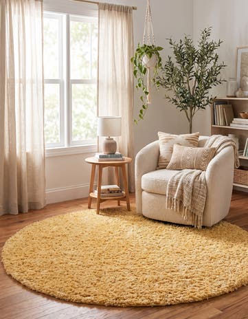 215cm x 215cm Zermatt Shag Round Rug