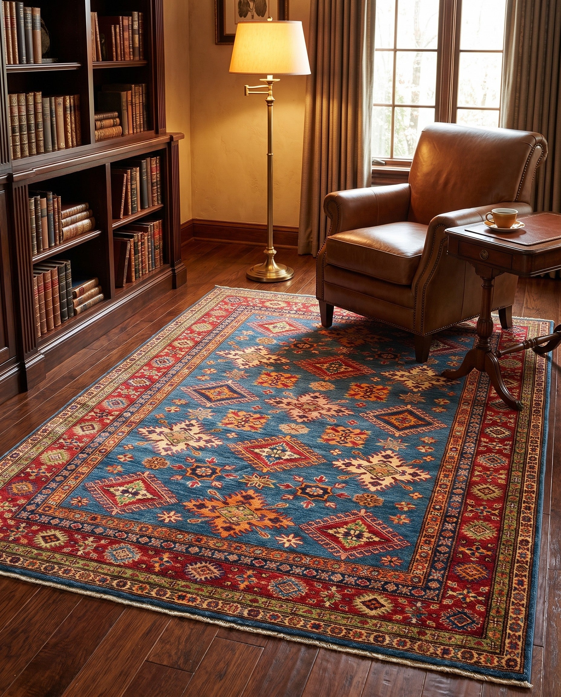 5' 3 x 6' 7 Hand Knotted Kazak Rug