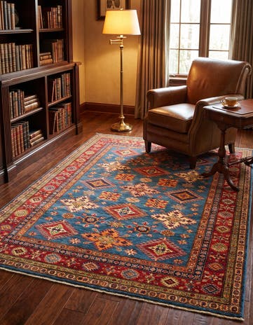 5' 3 x 6' 7 Hand Knotted Kazak Rug