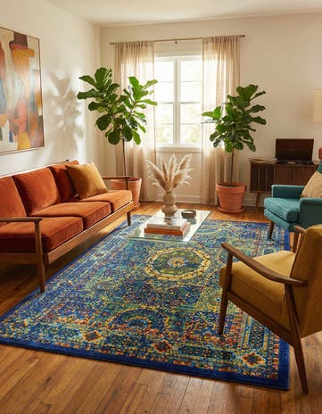 Navy Blue Calypso Rug