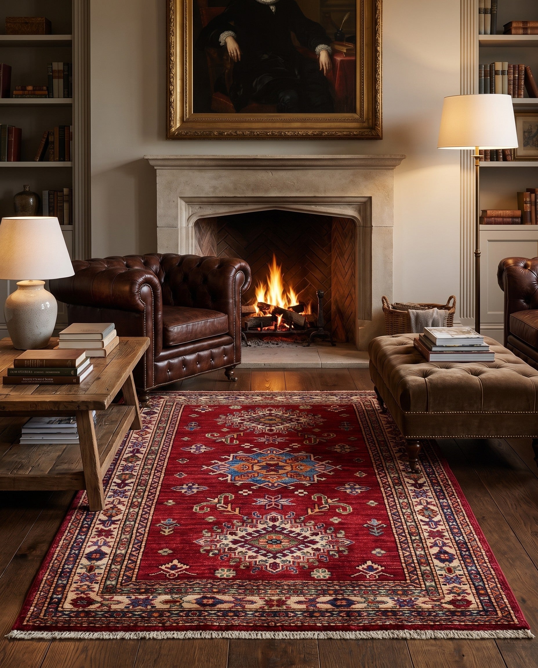 3' 5 x 5' 2 Hand Knotted Kazak Rug