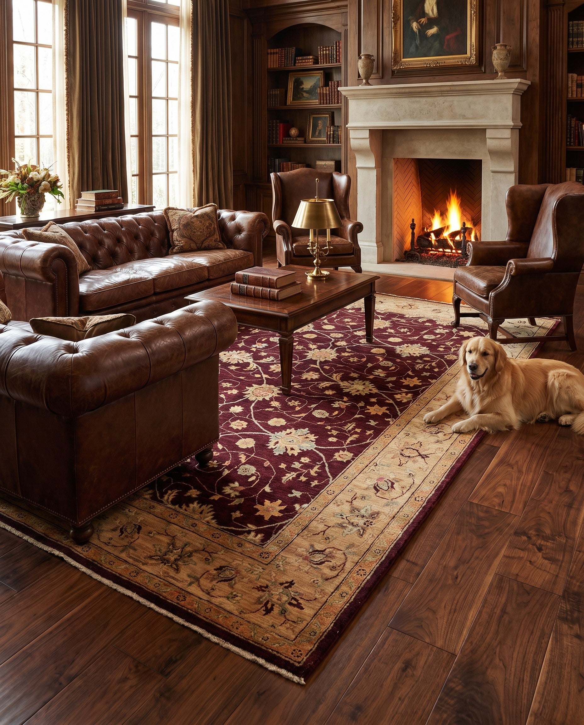 5' 9 x 8' 1 Hand Knotted Ziegler Rug