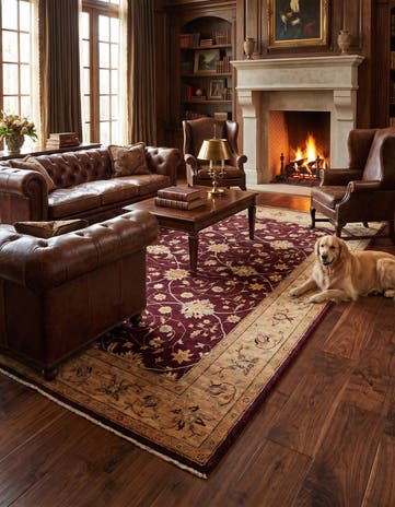 5' 9 x 8' 1 Hand Knotted Ziegler Rug
