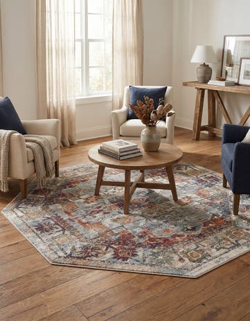 Ivory Isabella Octagon Rug
