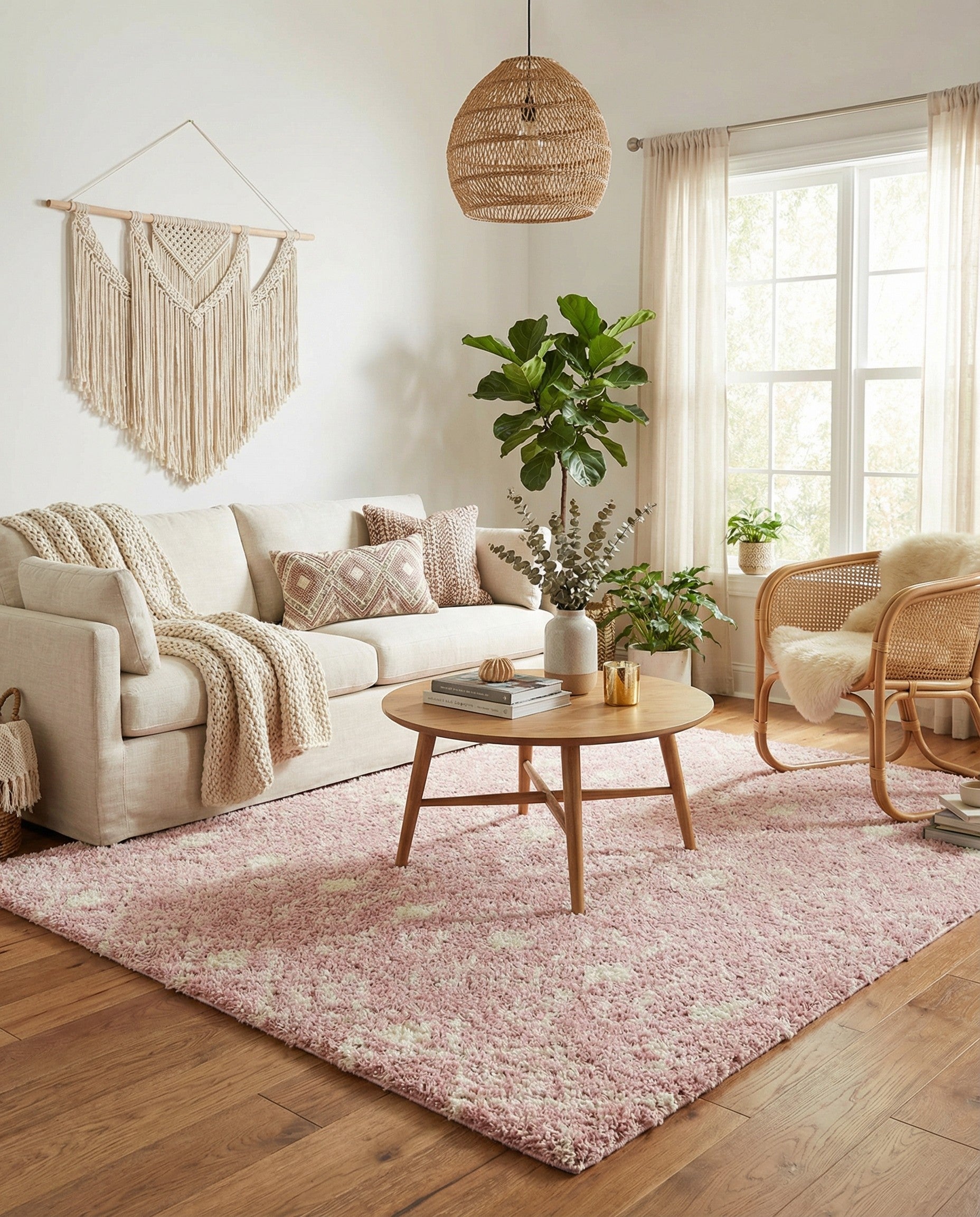 7' 10 x 7' 10 Moroccan Trellis Shag Square Rug