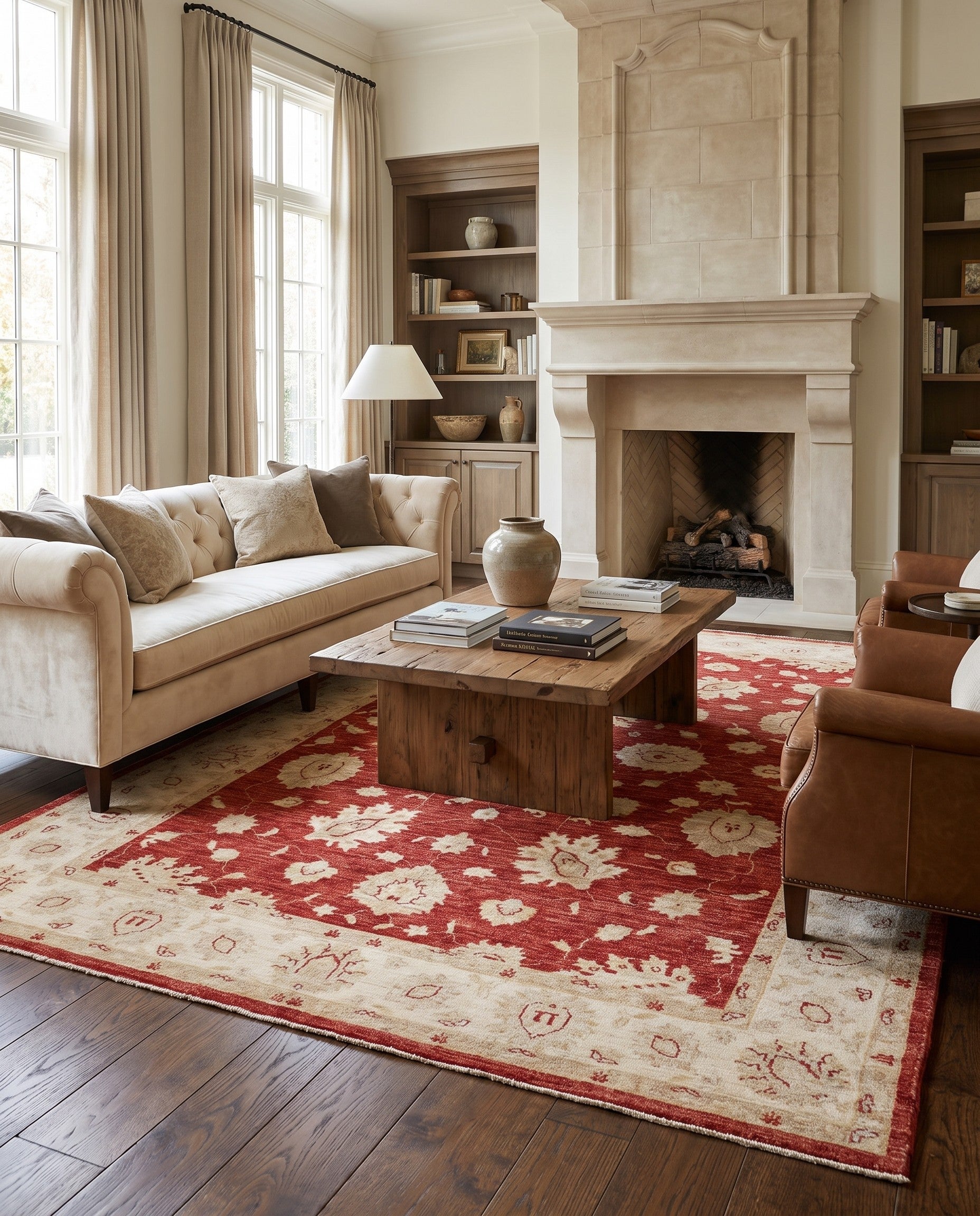 5' 6 x 8' 6 Hand Knotted Ziegler Rug