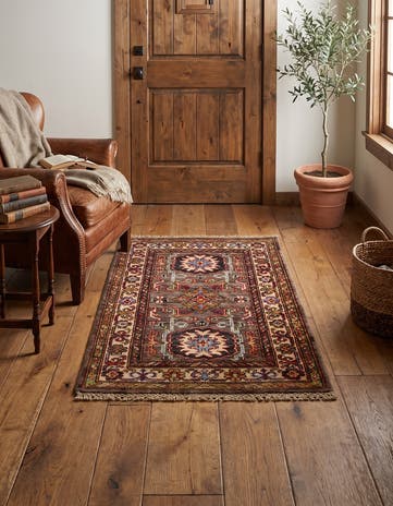 2' x 2' 10 Hand Knotted Kazak Rug