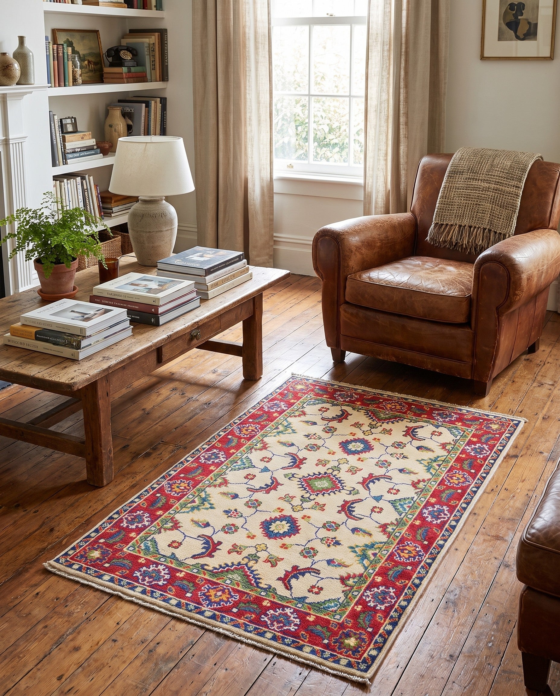 2' 9 x 4' 3 Hand Knotted Kazak Rug