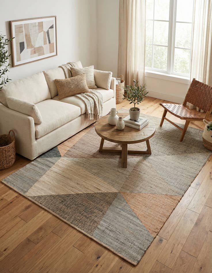 Detail image of 7' 10 x 10'  Hand Woven Kilim Jute Rug