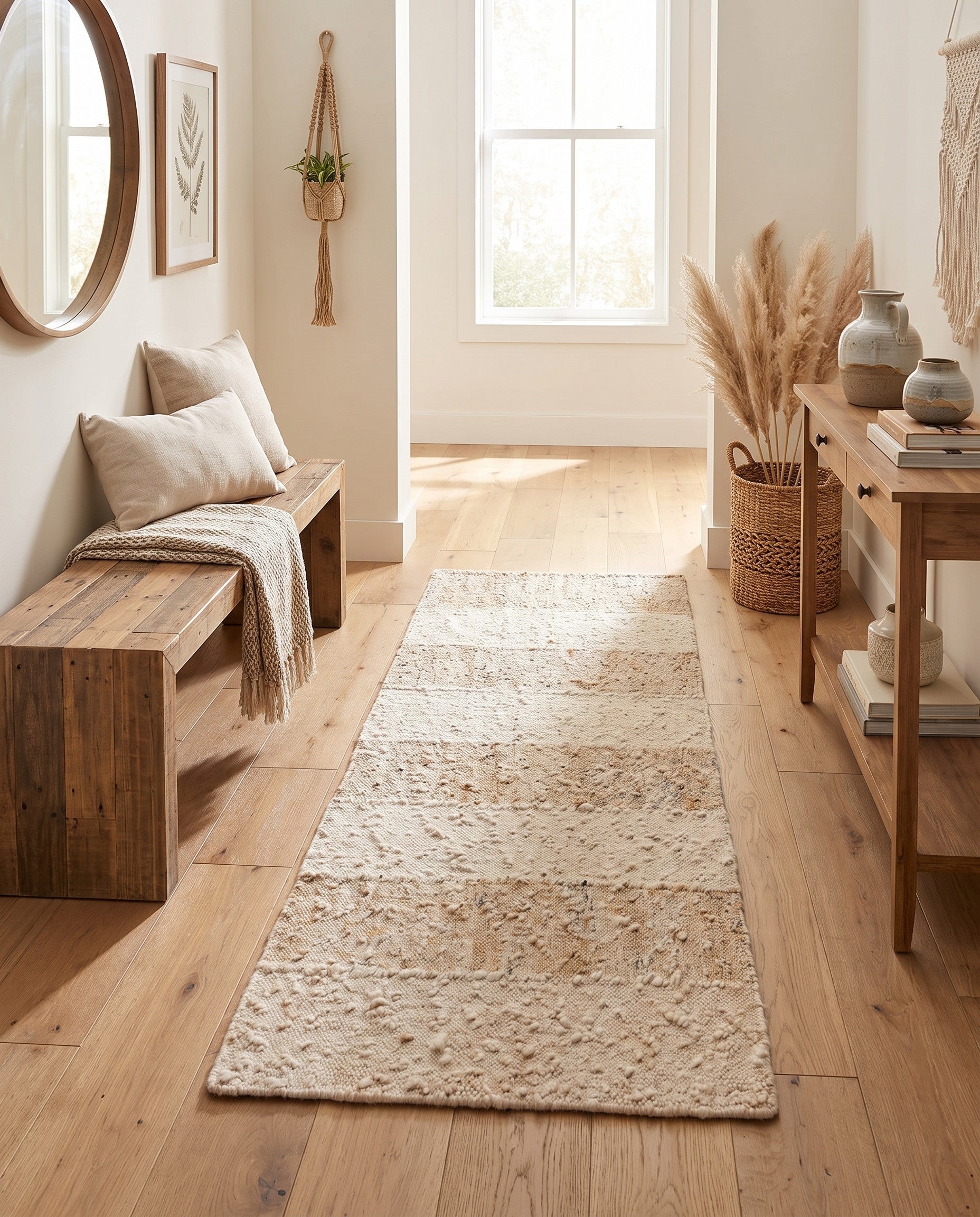 3' 1 x 8' 2 Hand Knotted Moroccan Wool Runner Rug