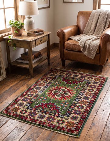 2' x 3' Hand Knotted Kazak Rug