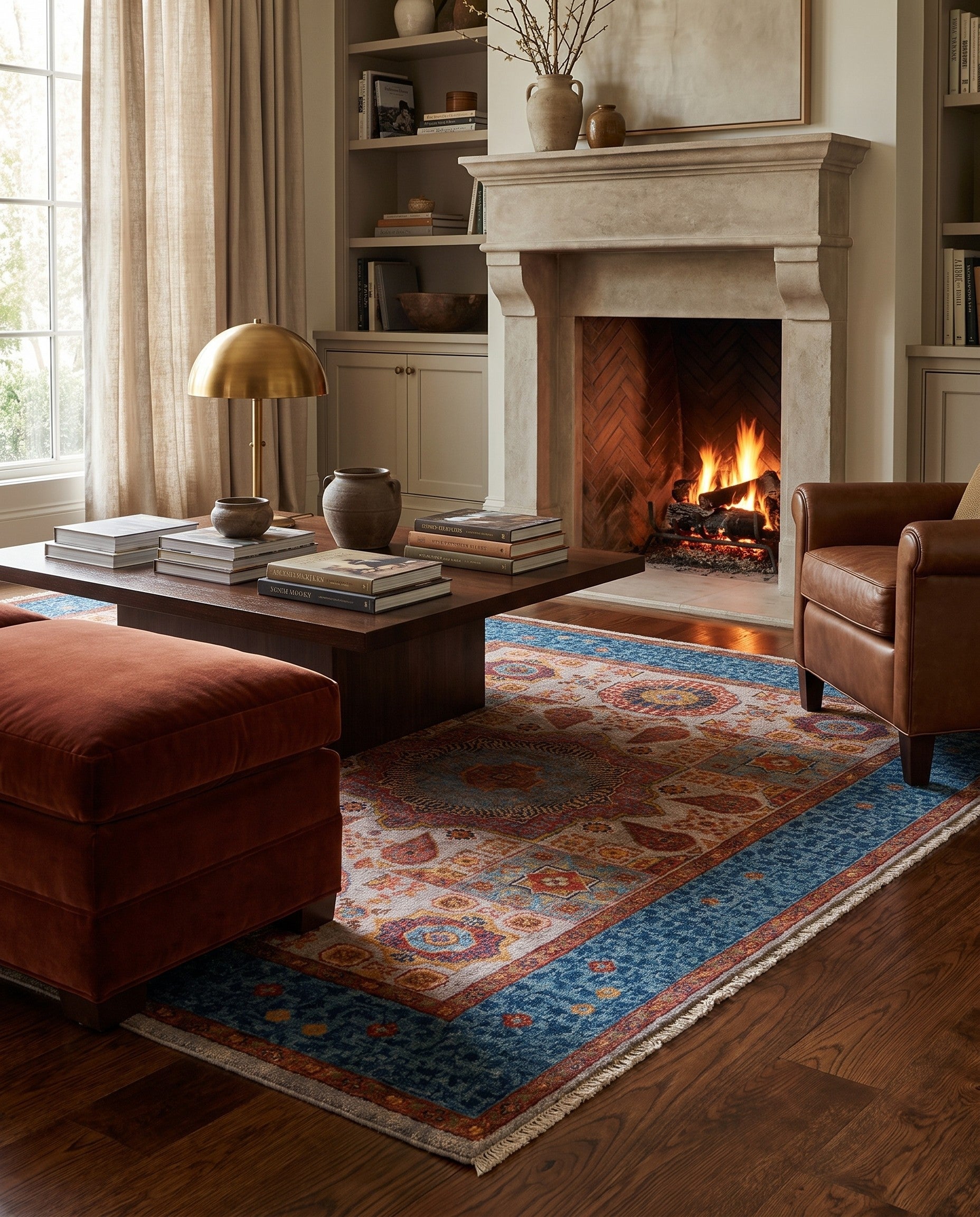 3' 7 x 5' Hand Knotted Mamluk Ziegler Rug