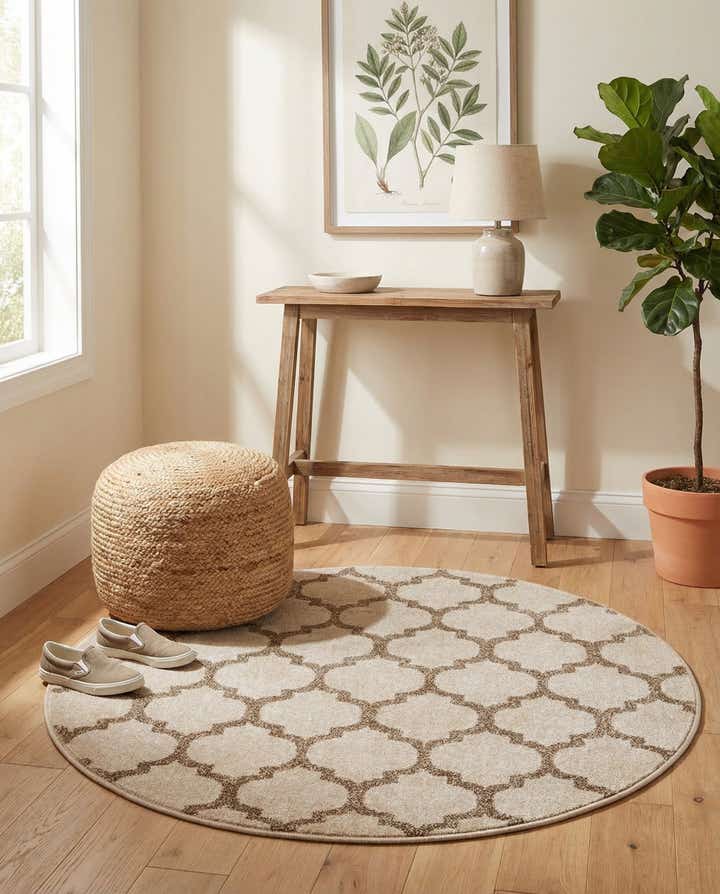 3' x 3' Lattice Round Rug
