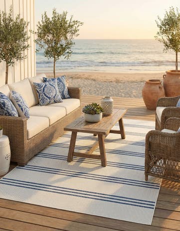 Ivory Easy-Clean Jill Zarin Anguilla Indoor / Outdoor Rug