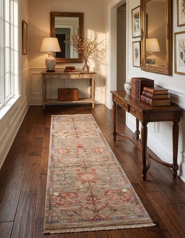 2' 7 x 10' 11 Hand Knotted Ariana Ziegler Runner Rug