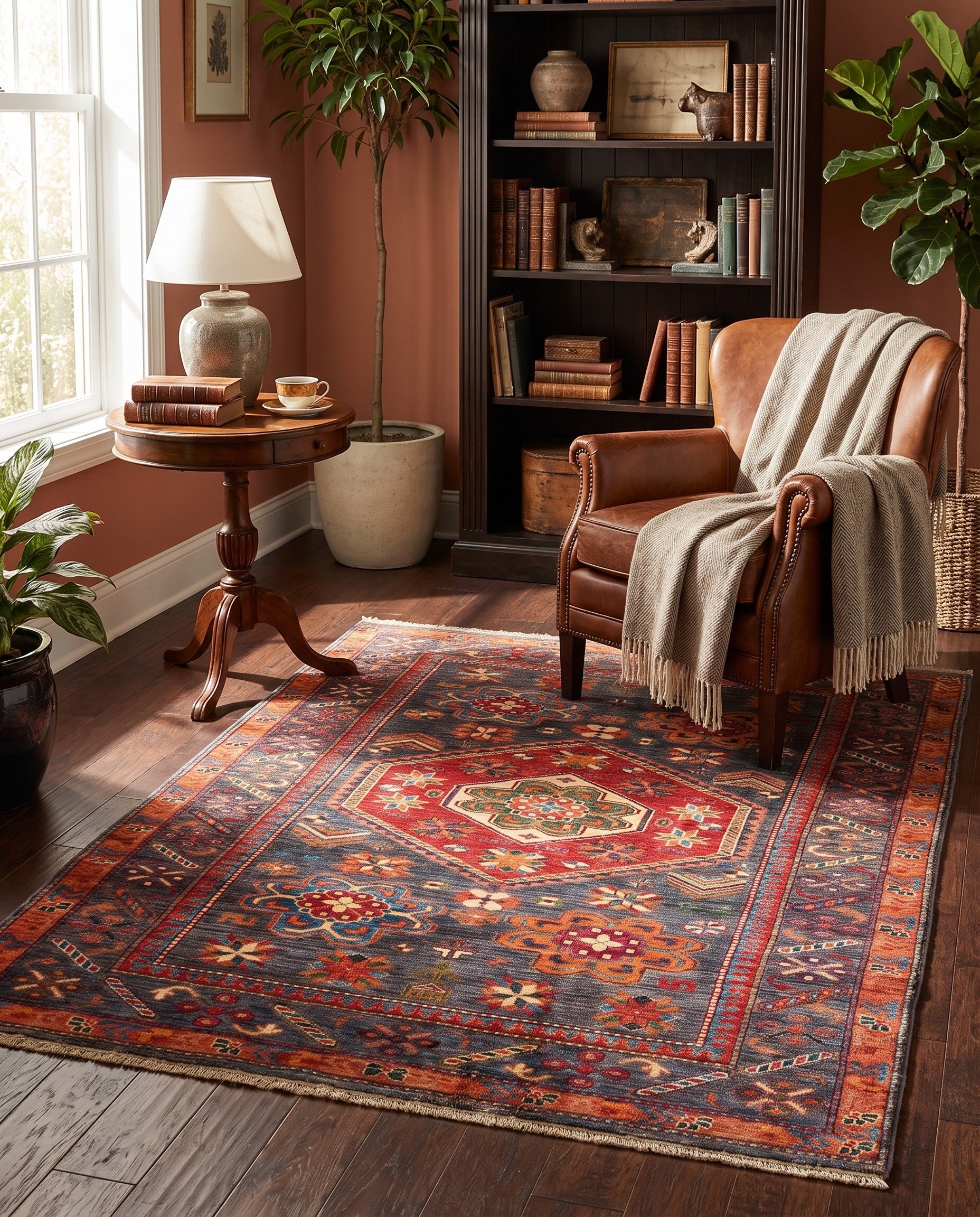 4' 1 x 5' 6 Hand Knotted Kazak Rug