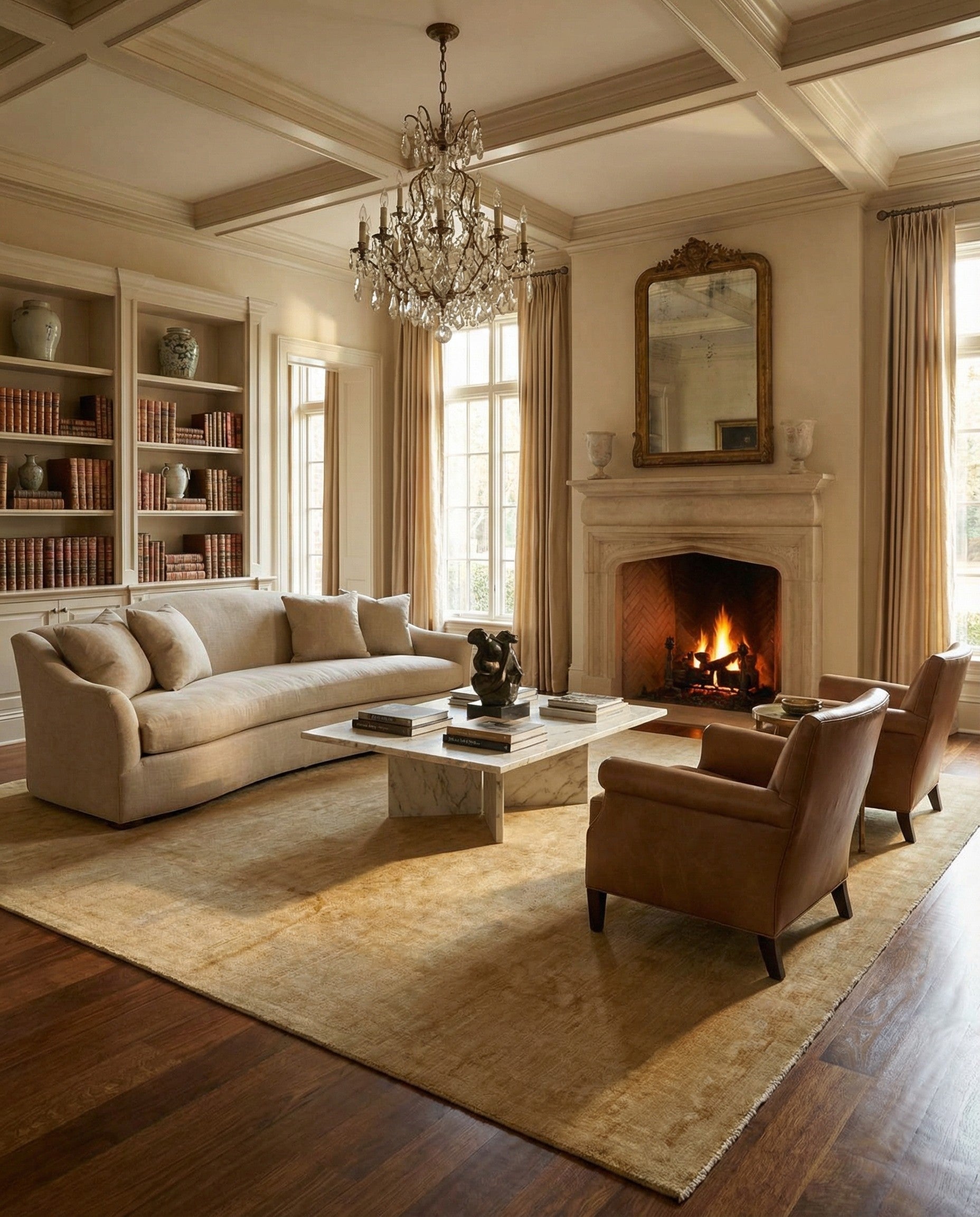 12' 4 x 15' 3 Hand Knotted Oushak Wool Rug