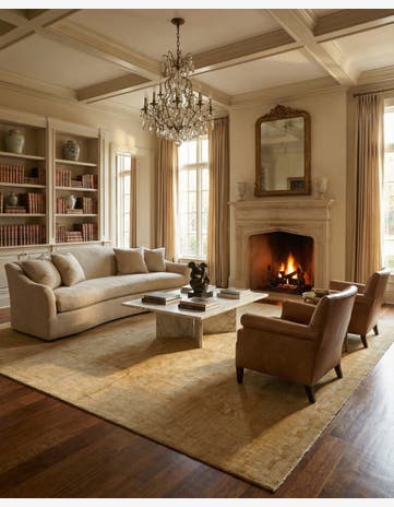 12' 4 x 15' 3 Hand Knotted Oushak Wool Rug