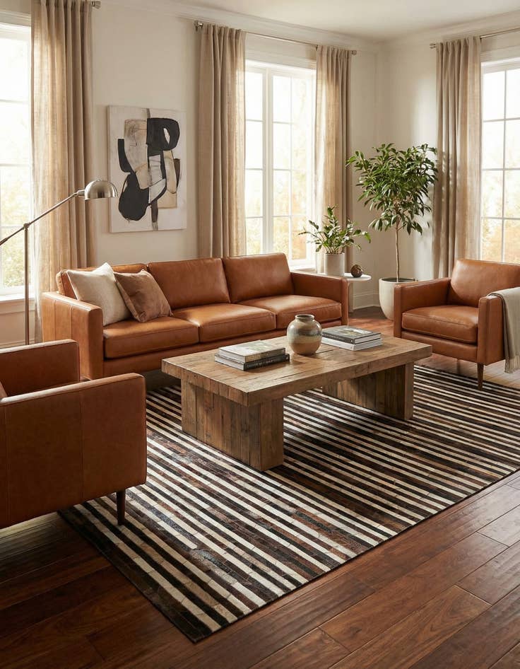 Detail image of 5' 1 x 8' Cowhide Rug