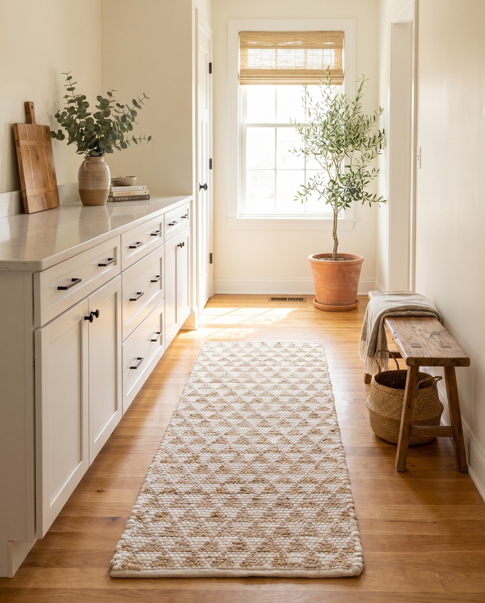 2' 2 x 6' 1 Hand Woven Chindi Jute Runner Rug