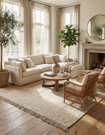 10' x 14' 1 Hand Woven Chunky Jute Rug