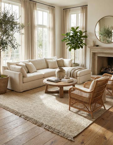 10' x 14' 1 Hand Woven Chunky Jute Rug