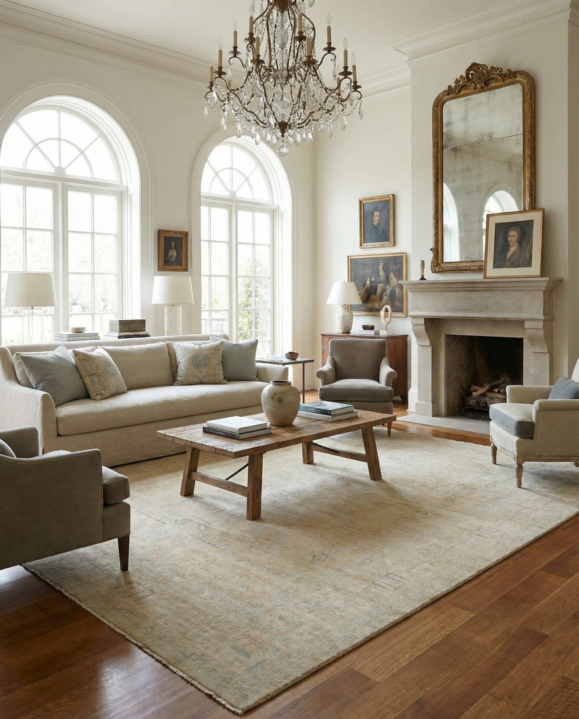 11' 8 x 15' 8 Hand Knotted Ziegler Oriental Rug