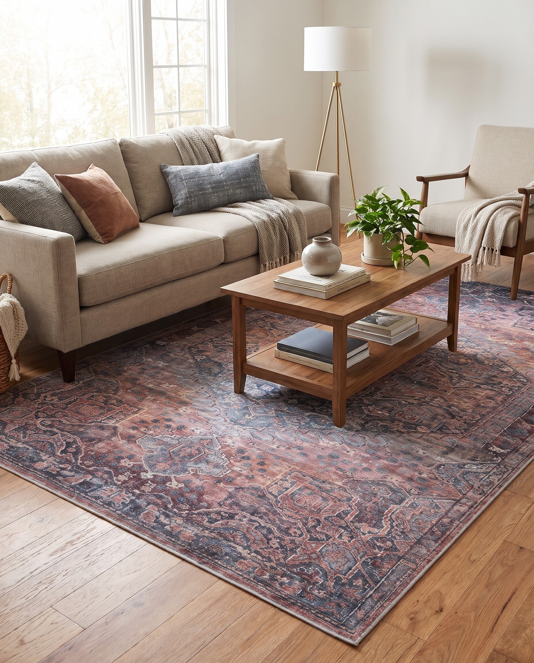 Antique Rust Red Maahru Rug