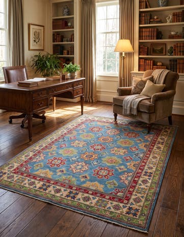 5' x 6' 11 Hand Knotted Kazak Rug