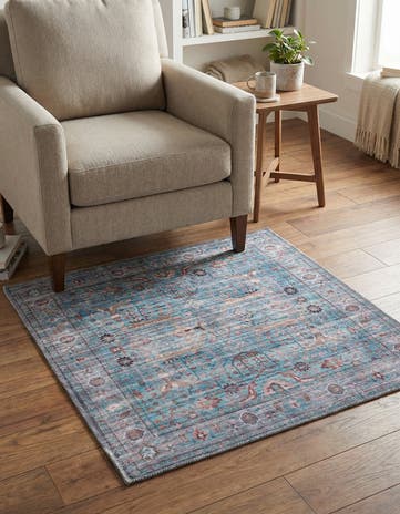 3' 3 x 3' 3 Washable Maahru Square Rug