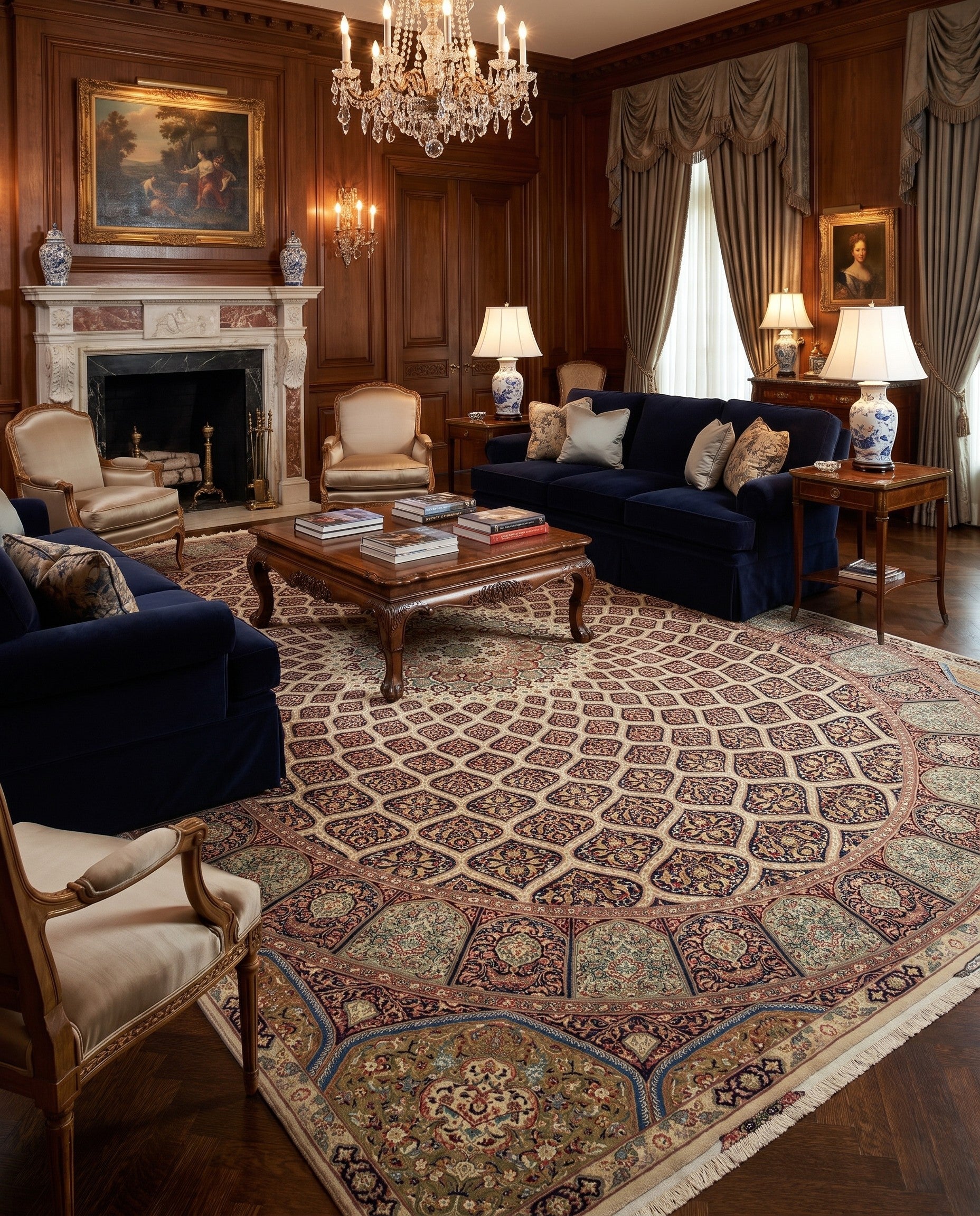 345cm x 495cm Hand Knotted Tabriz Persian Rug