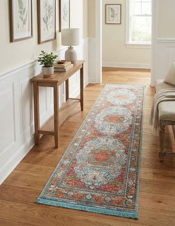 Light Blue Santiago Runner Rug