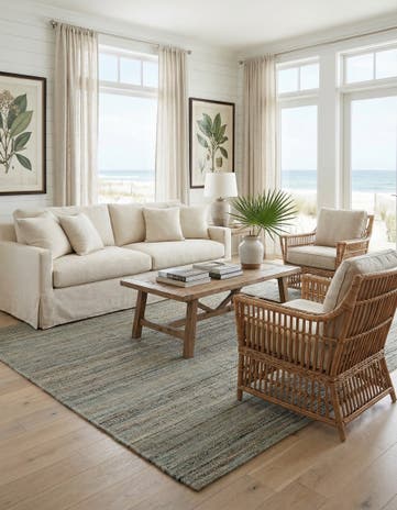 9' x 12' Hand Woven Palm Beach Jute Rug