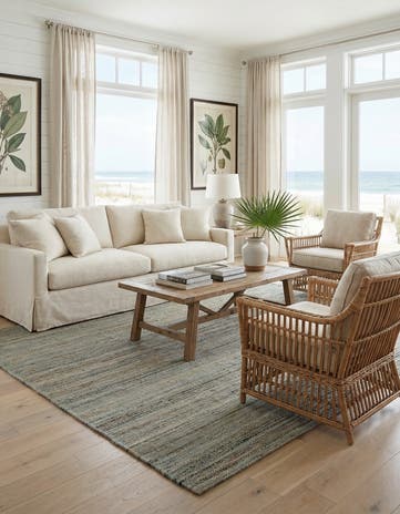 9' x 12' Hand Woven Palm Beach Jute Rug