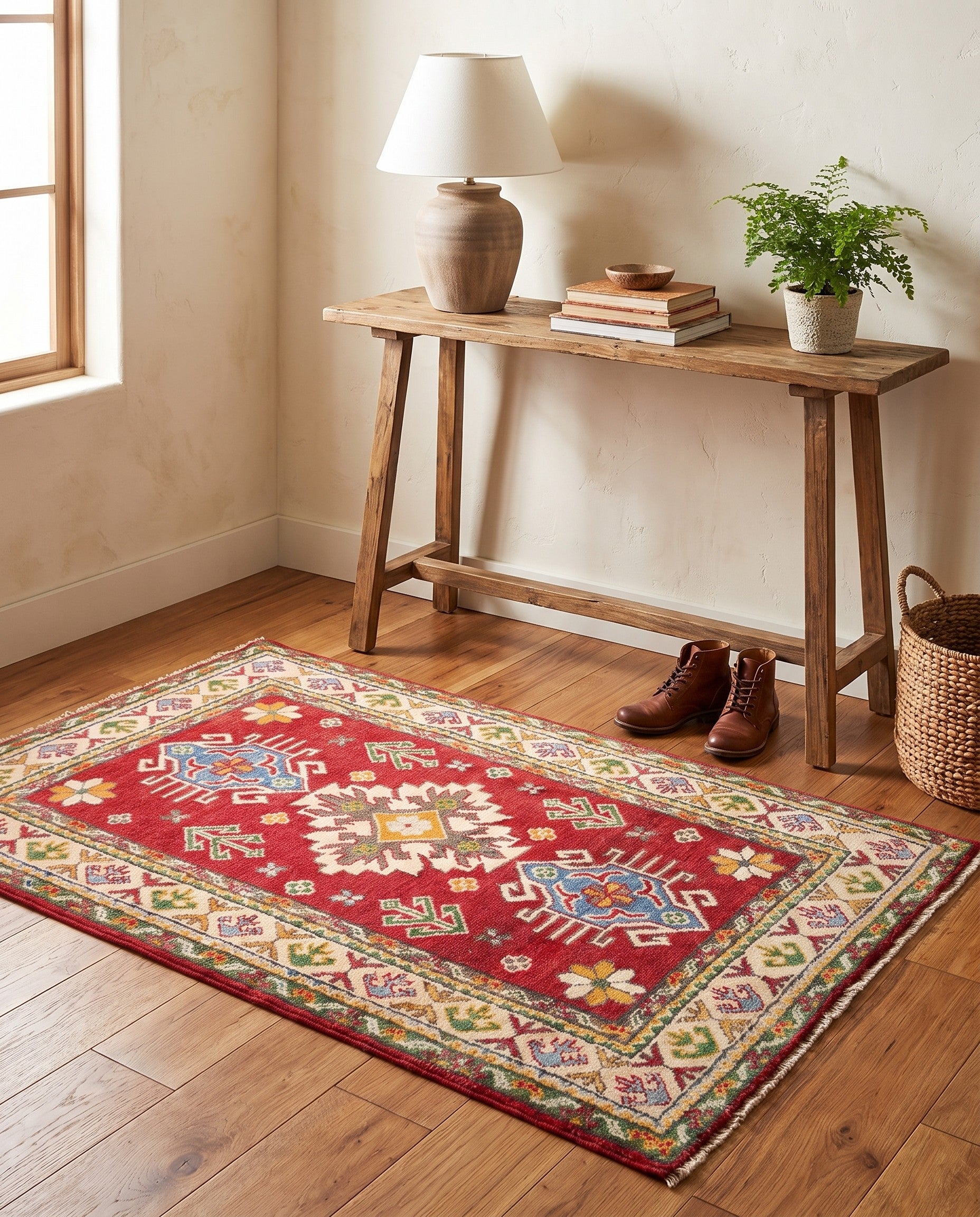 2' 7 x 4' Hand Knotted Kazak Rug