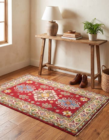 2' 7 x 4' Hand Knotted Kazak Rug