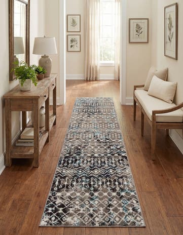 2' 7 x 12' Moroccan Trellis Runner Rug