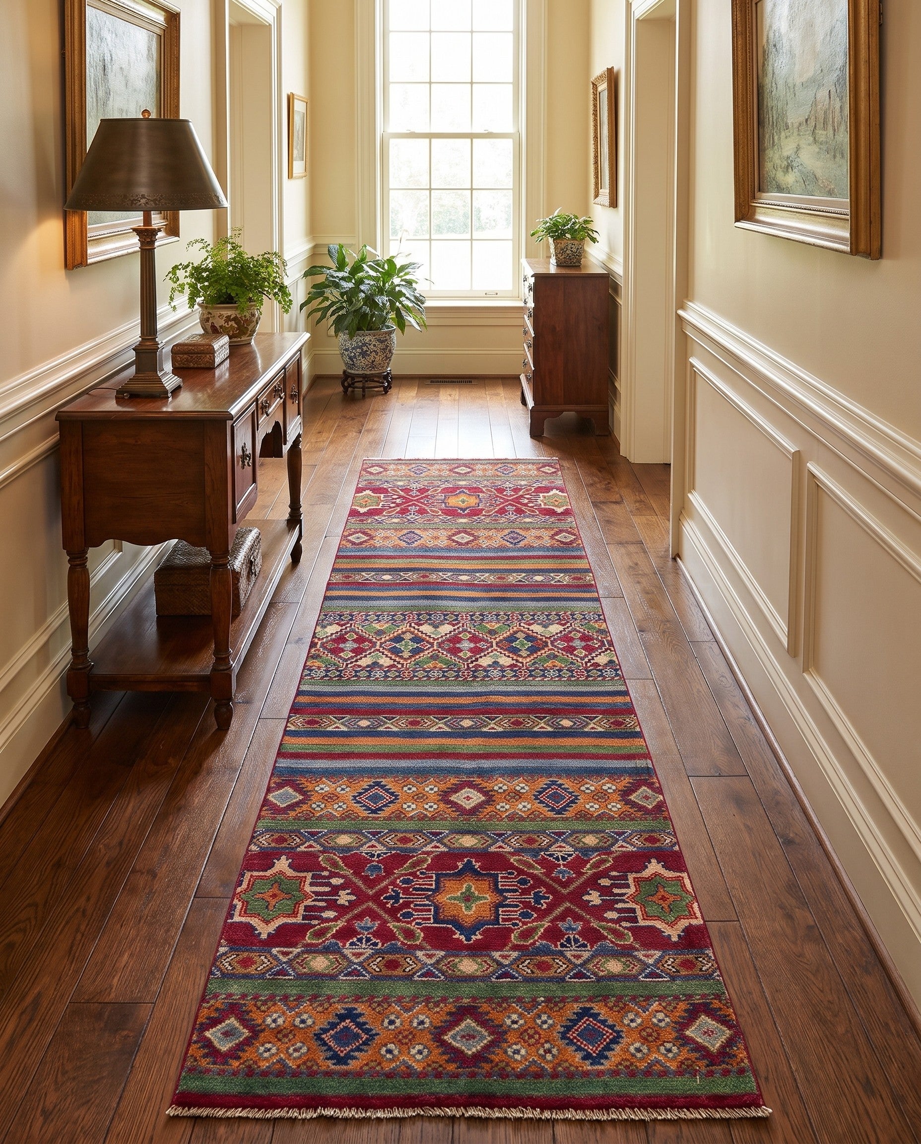 2' 7 x 9' 7 Hand Knotted Kazak Runner Rug