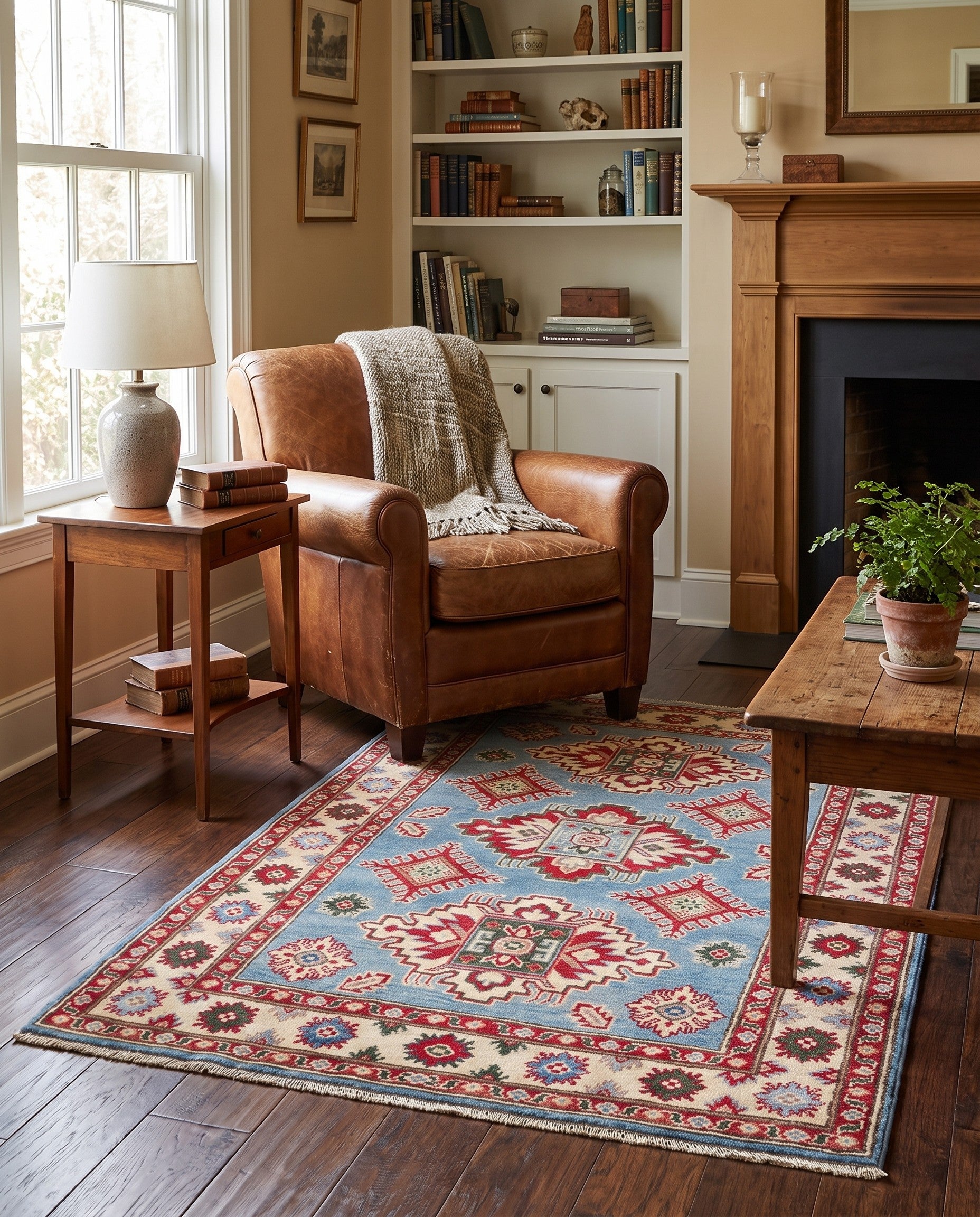 3' 7 x 5' 1 Hand Knotted Kazak Rug