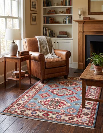 3' 7 x 5' 1 Hand Knotted Kazak Rug