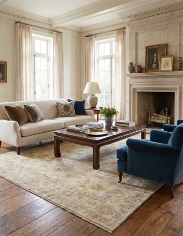 6' 11 x 9' 11 Hand Knotted Ziegler Rug