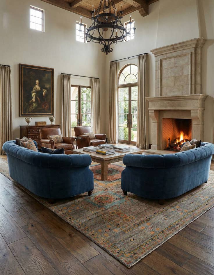 Detail image of 12' 6 x 16' 10 Hand Knotted Mamluk Ziegler Oriental Rug