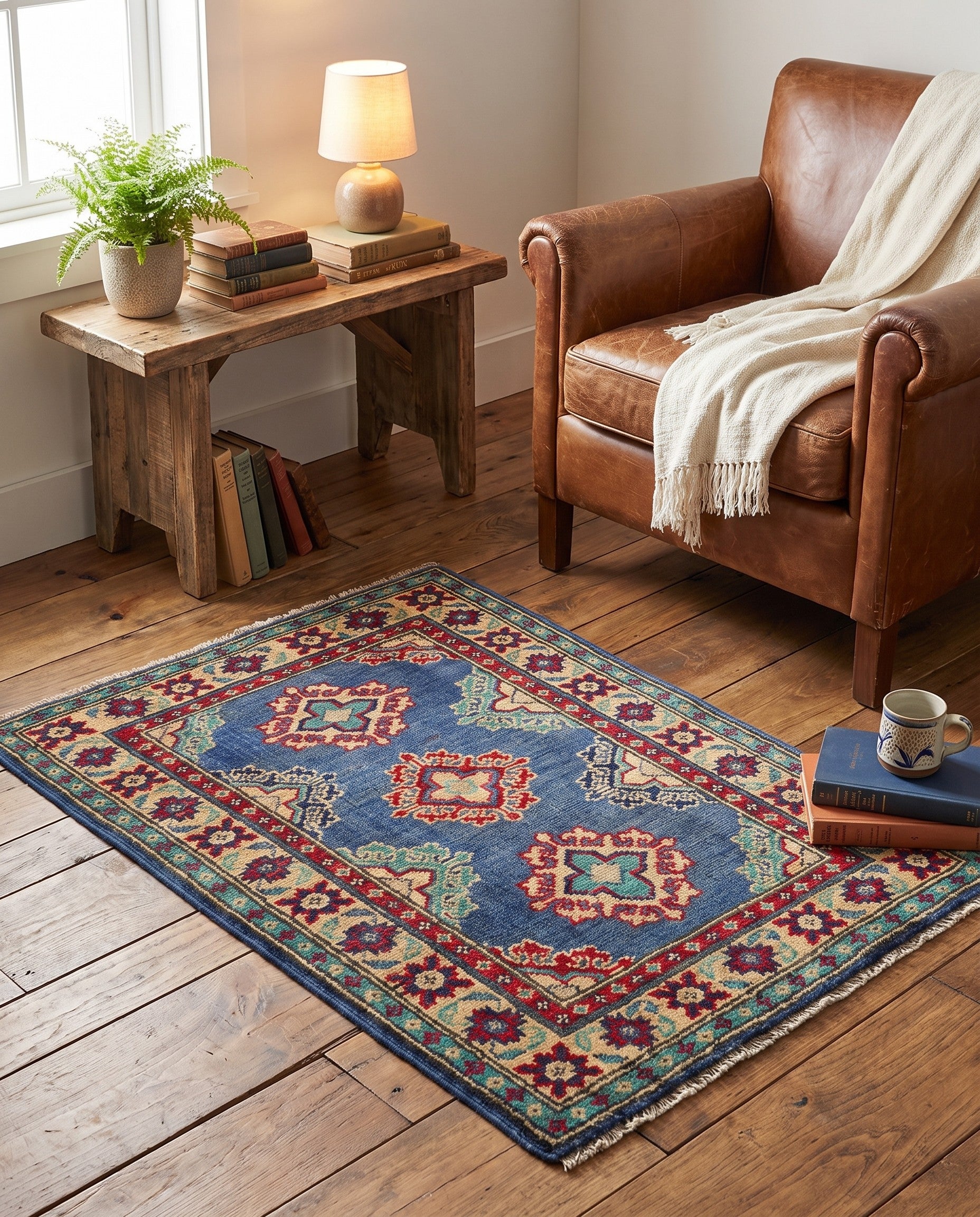 2' x 3' 2 Hand Knotted Kazak Rug