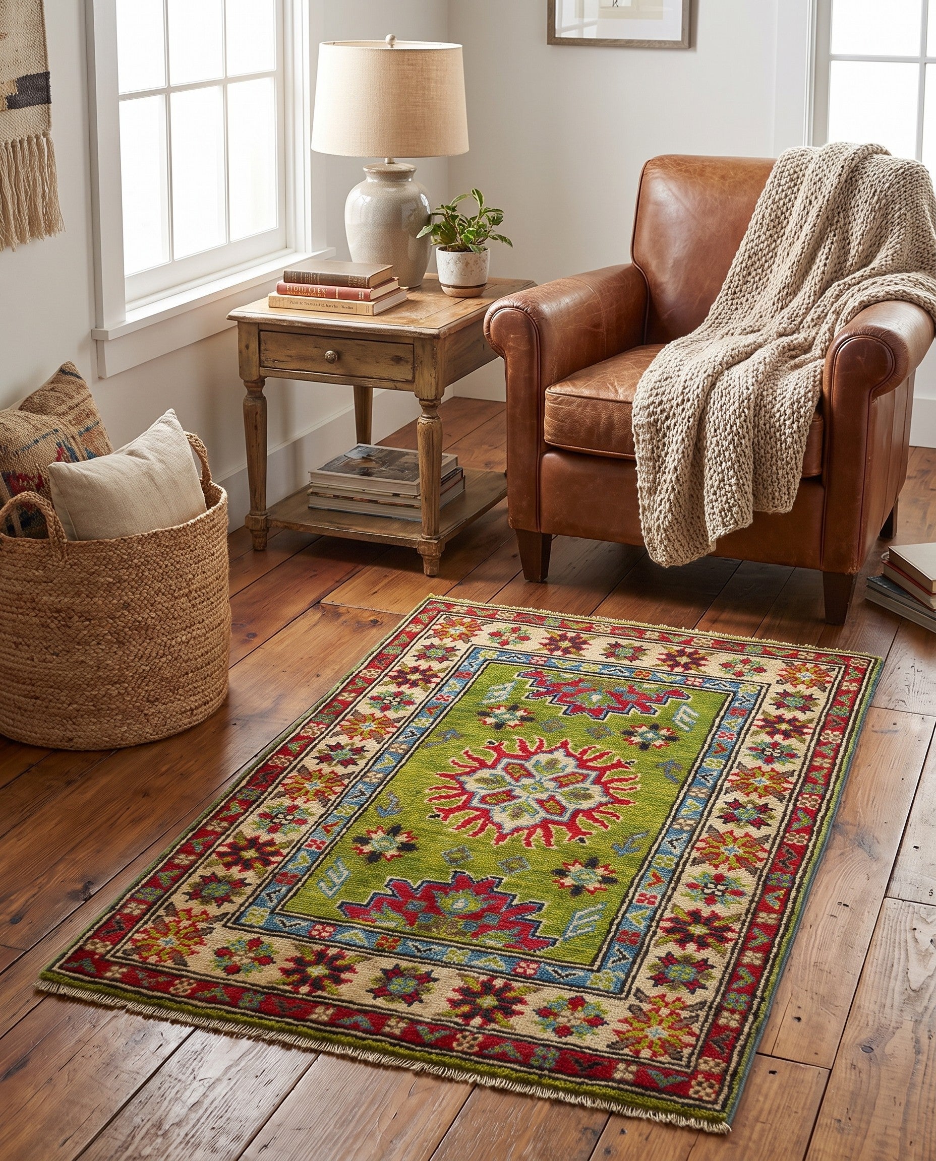 2' x 3' 3 Hand Knotted Kazak Rug