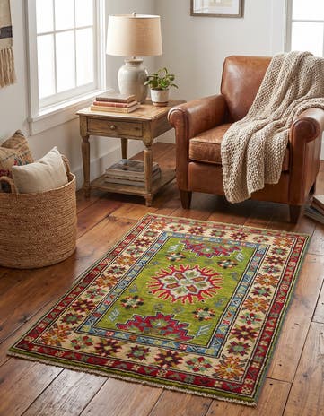 2' x 3' 3 Hand Knotted Kazak Rug